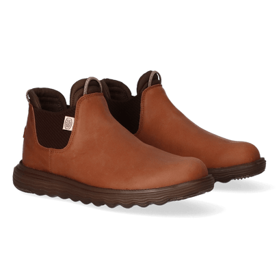 Branson Craft Leather Damen Boots Cognac