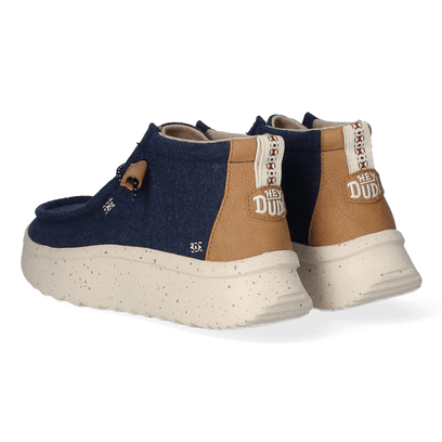 Wendy Peak Hi Wool Damen Halbschuhe Navy