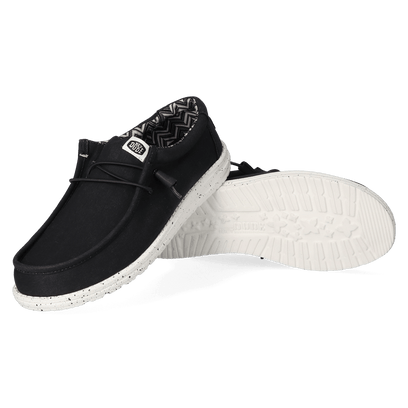 Wally Canvas Herren Halbschuhe Black/White
