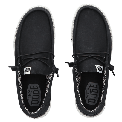 Wally Canvas Herren Halbschuhe Black/White