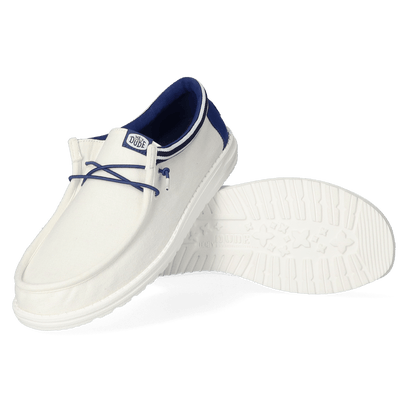 Wally Letterman Herren Halbschuhe White/Blue
