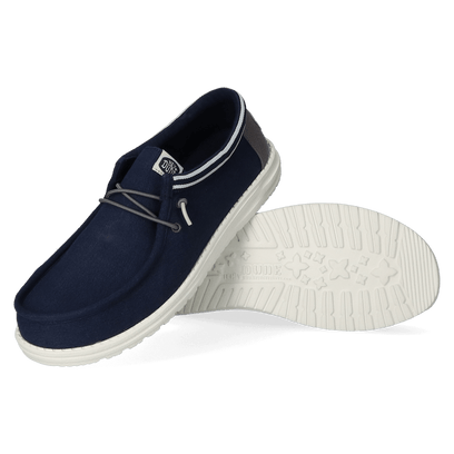 Wally Letterman Herren Halbschuhe Navy/Grey
