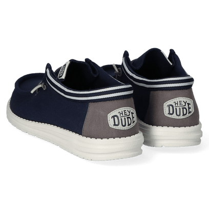 Wally Letterman Herren Halbschuhe Navy/Grey