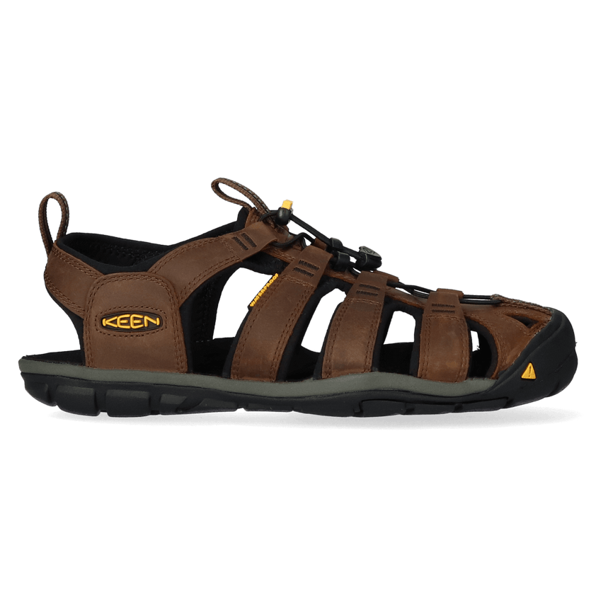 Clearwater CNX Herren Leder-Wandersandalen Dark Earth/Black