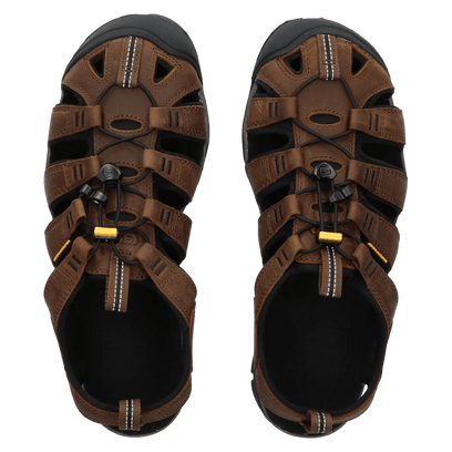 Clearwater CNX Herren Leder-Wandersandalen Dark Earth/Black