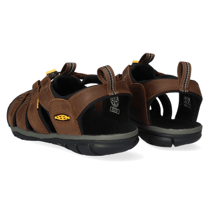 Clearwater CNX Herren Leder-Wandersandalen Dark Earth/Black