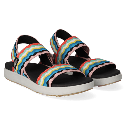 Elle Backstrap Damen Sandalen Black/Peach Pearl