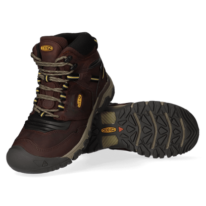 Ridge Flex Mid Herren Wanderschuhe Coffee Bean/Keen Yellow