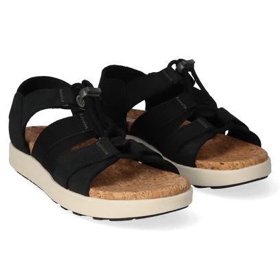 Elle Mixed Strap Damen Sandalen Black/Birch