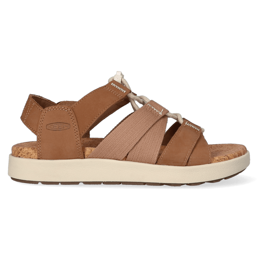 Elle Mixed Strap Damen Sandalen Toasted Coconut/Birch