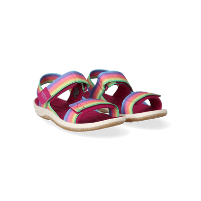 Elle Backstrap Older Kids Sandalen Rainbow/Festival Fuchsia