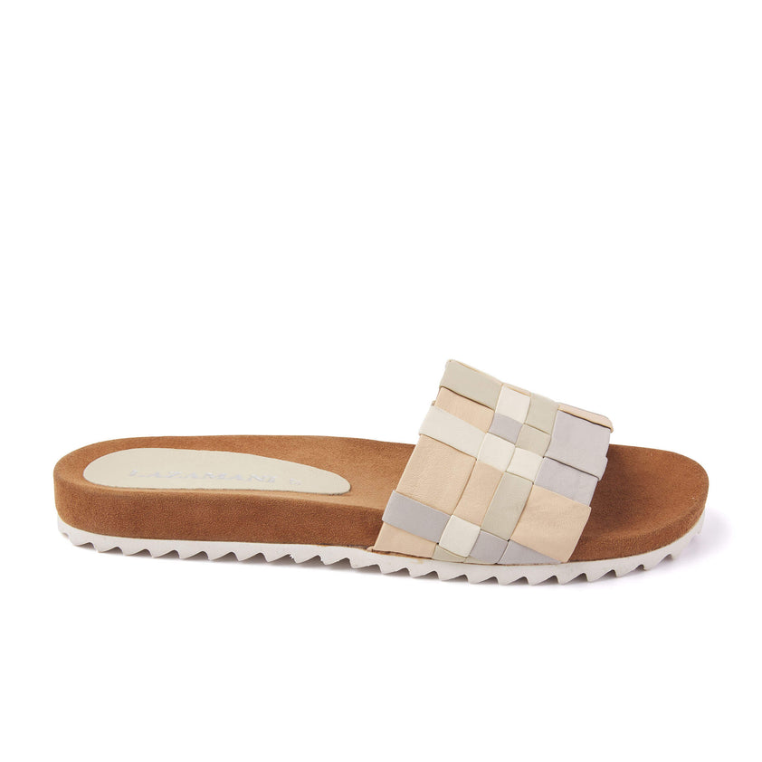 Damen Pantoletten 33.504 Beige Multi