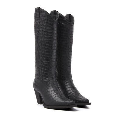 Hohen Damenstiefel 57.321 Black