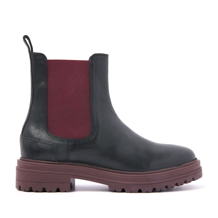 Damen Chelsea Boots 85.417 Bordo-Black
