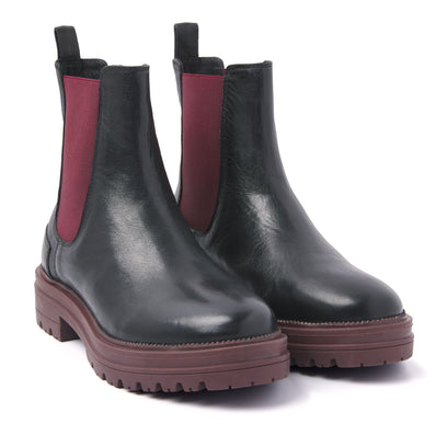 Damen Chelsea Boots 85.417 Bordo-Black