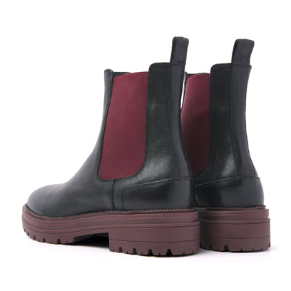 Damen Chelsea Boots 85.417 Bordo-Black