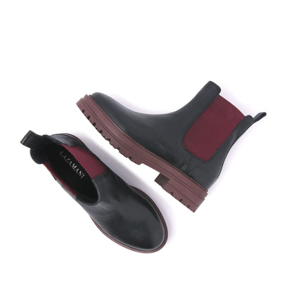 Damen Chelsea Boots 85.417 Bordo-Black