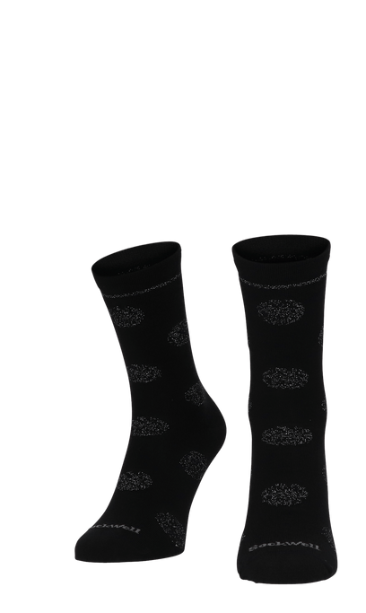 Sparkle Spray Damensocken Black