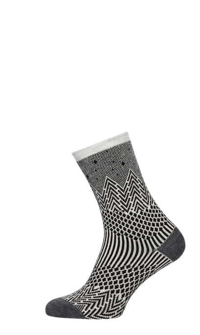 Mountain Jaquard Damensocken Black Shimmer