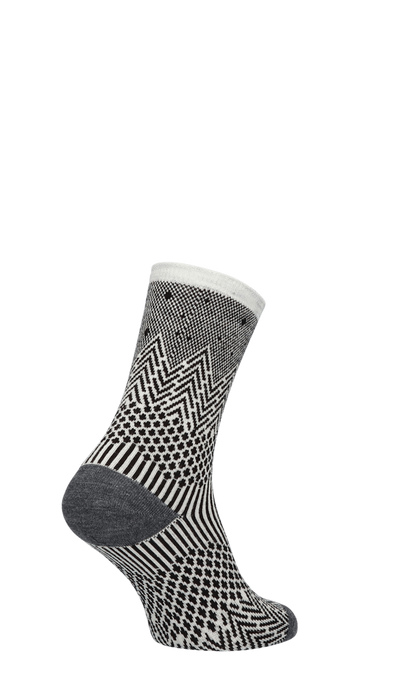 Mountain Jaquard Damensocken Black Shimmer