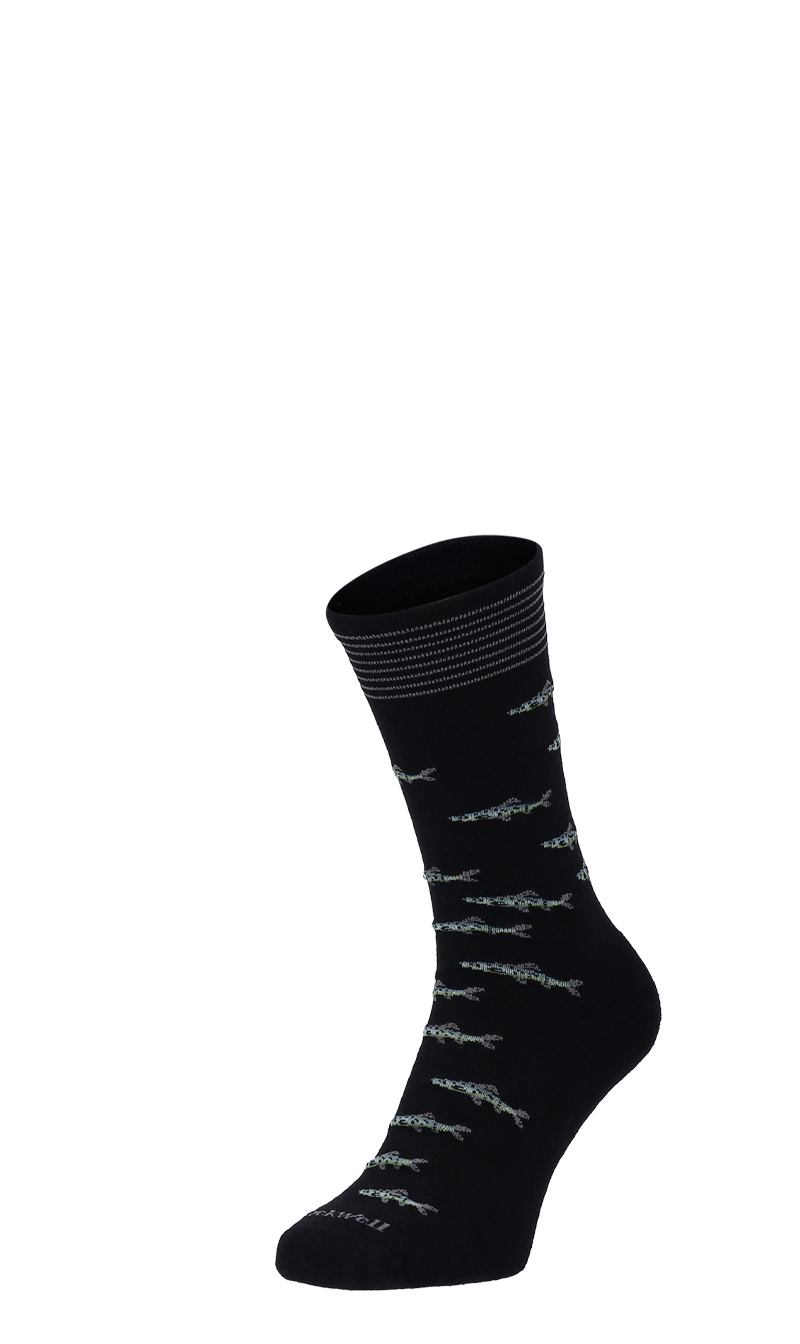 Gone Fishin Herrensocken Black