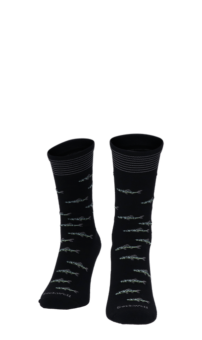 Gone Fishin Herrensocken Black