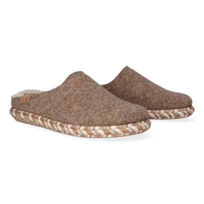 Miri-FP Damen Hausschuhe Taupe