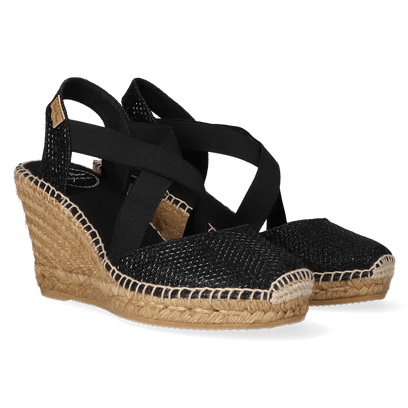 Silvia-S Damen Espadrilles Negre