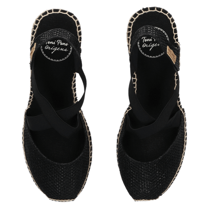 Silvia-S Damen Espadrilles Negre