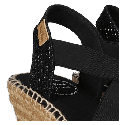 Silvia-S Damen Espadrilles Negre