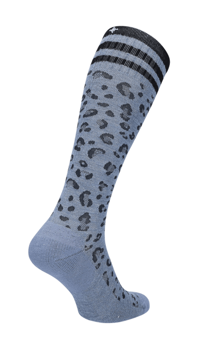 Leopard Damen Kompressionsstrümpfe 15-20 mmHg Bluestone