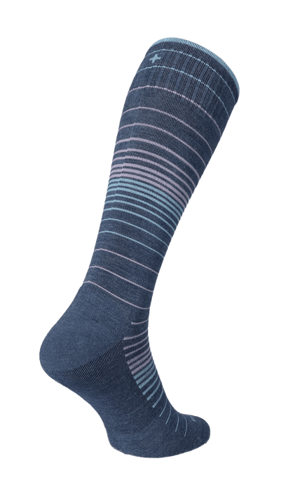 Full Stripe Damen Kompressionsstrümpfe 15-20 mmHg Denim