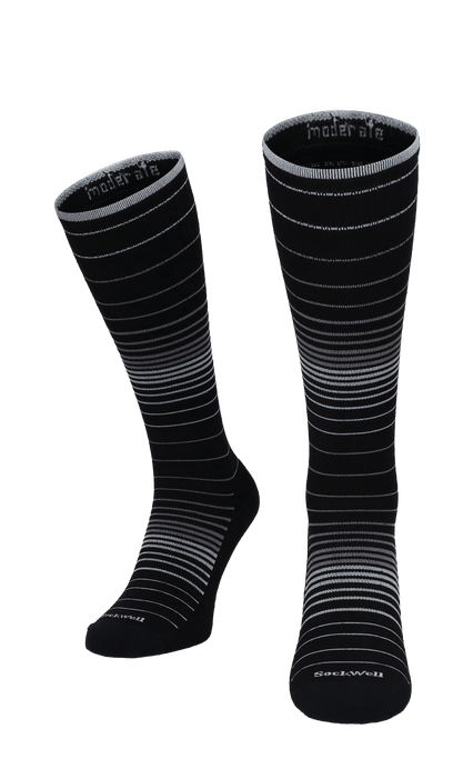 Full Stripe Damen Kompressionsstrümpfe 15-20 mmHg Black