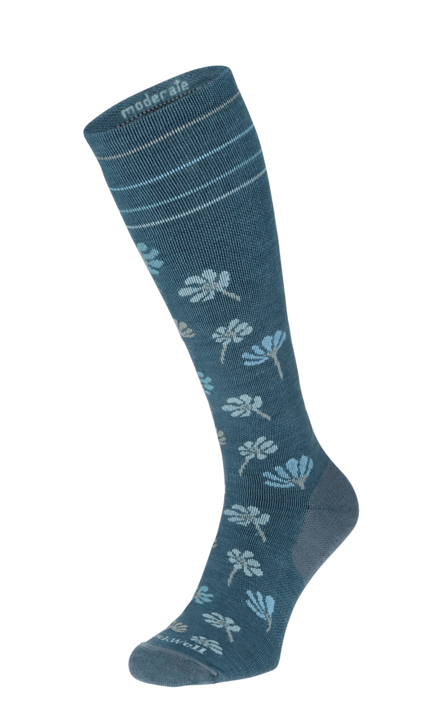 Field Flower Damen Kompressionsstrümpfe 15-20 mmHg Blue Ridge