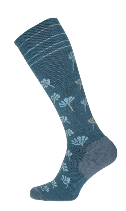 Field Flower Damen Kompressionsstrümpfe 15-20 mmHg Blue Ridge