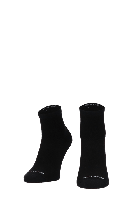 Plantar Ease II Quarter Damen Fersensporn Socken 20-30 mmHg Black