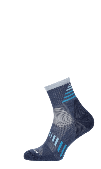 Ascend II Quarter Damen Wandersocken 15-20 mmHg Denim