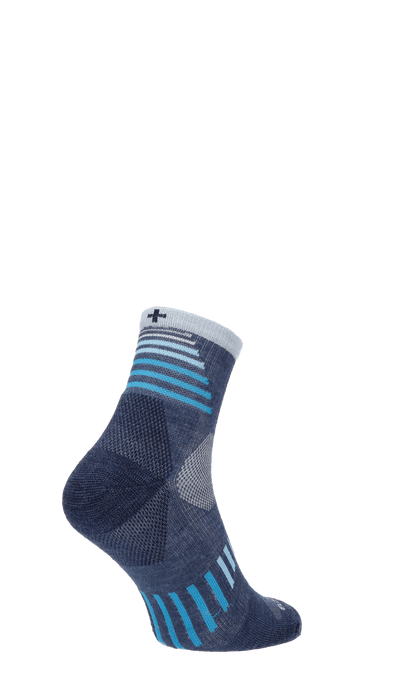 Ascend II Quarter Damen Wandersocken 15-20 mmHg Denim