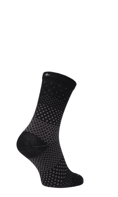 Plantar Ease Crew Damen Fersensporn Socken 20-30 mmHg Black