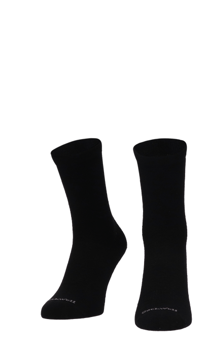 Plantar Ease Crew Damen Fersensporn Socken 20-30 mmHg Black Solid