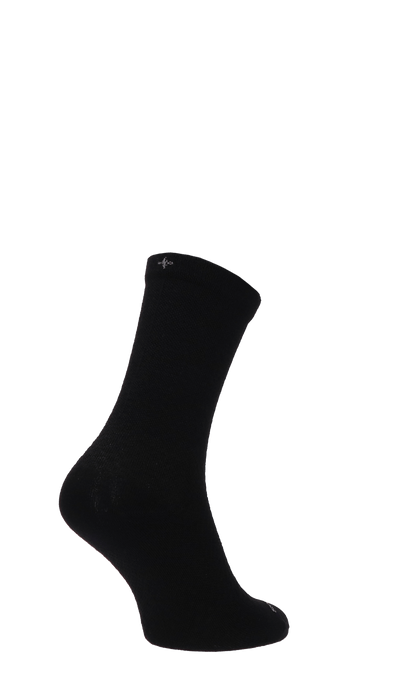 Plantar Ease Crew Damen Fersensporn Socken 20-30 mmHg Black Solid