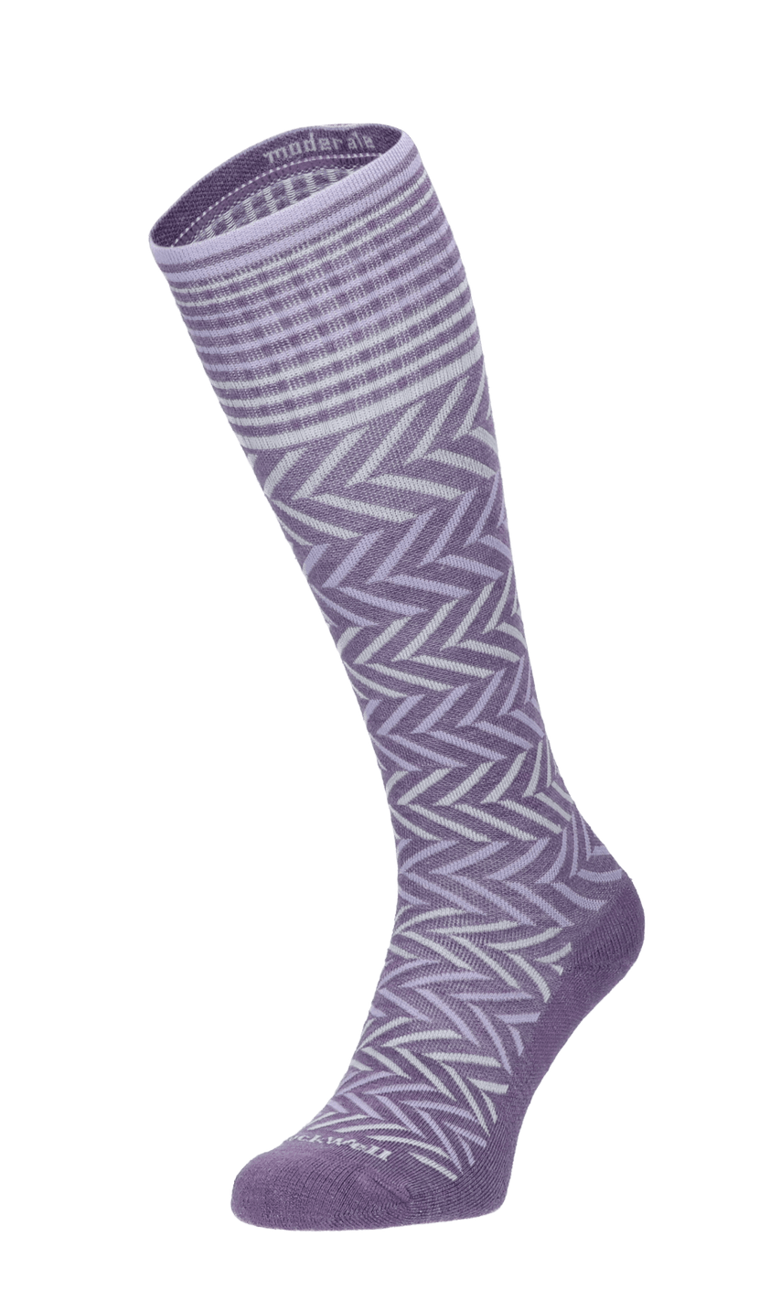 Chevron Damen Kompressionsstrümpfe 15-20 mmHg Plum