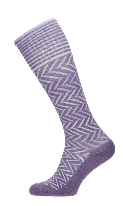 Chevron Damen Kompressionsstrümpfe 15-20 mmHg Plum