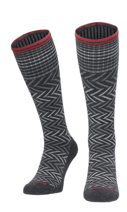 Chevron Damen Kompressionsstrümpfe 15-20 mmHg Charcoal