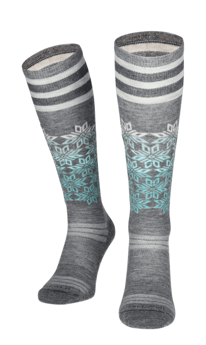 Powder Day Damen Skisocken 15-20 mmHg Grey