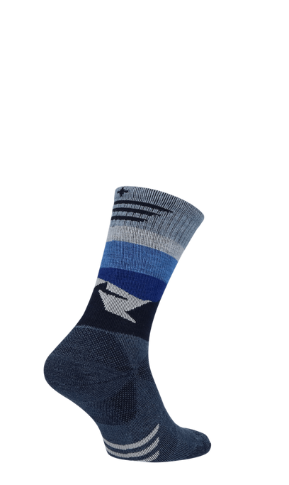 Modern Mountain Crew Herren Wandersocken Klasse 1 Denim