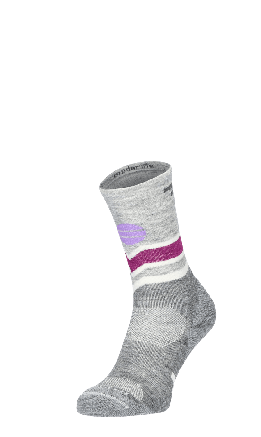 Mountain Beat Crew Damen Wandersocken 15-20 mmHg Grey