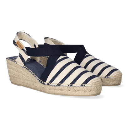 Tarbes Damen Espadrilles Cru/Mari
