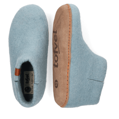 Mula Wollfilz-Pantoffel Light Blue
