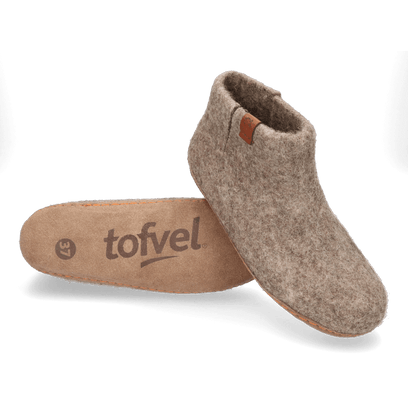 Mula Wollfilz-Pantoffel Marbled Brown